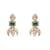 Gold plated green stone kundan necklace set