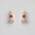 Gold plated red stone kundan necklace set