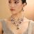 Gold plated red stone kundan layered necklace set