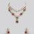 Gold plated red stone kundan layered necklace set