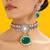 Gold plated multicolor kundan choker necklace set