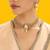 Gold plated choker necklace set