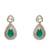 Gold plated green stone kundan layered necklace set