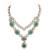 Gold plated green stone kundan layered necklace set