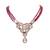 Gold plated red stone kundan necklace set