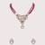 Gold plated red stone kundan necklace set