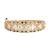 Gold plated green stone kundan bangle