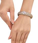 Gold plated kundan bangle