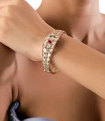 Gold plated kundan bangle