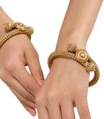 Gold plated kundan bangle
