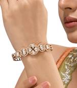 Gold plated kundan bangle