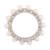 Silver plated pearl kundan bangle