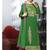 Green Georgette Embroidered Wedding Wear Designer semi stiched Suit