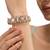 Gold plated red stone kundan bangle