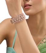 Rose Gold plated kundan bangle