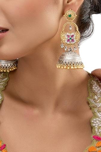 Two Toned multicolor Jhumkas