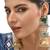 Two Toned green stone jhumkas
