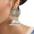Silver plated green stone jhumkas