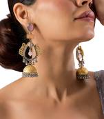 Two Toned dangler earrings