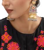 Two Toned multicolor jhumkas