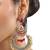 Silver plated multicolor kundan chandbali earrings