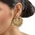 Gold plated kundan chandbali earrings