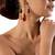 Gold plated multicolor dangler earrings