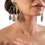Gold plated multicolor dangler earrings