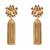 Gold plated kundan tassel earrings