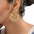 Gold plated kundan earrings