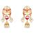 Gold plated multicolor kundan dangler earrings