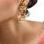 Gold plated multicolor kundan dangler earrings