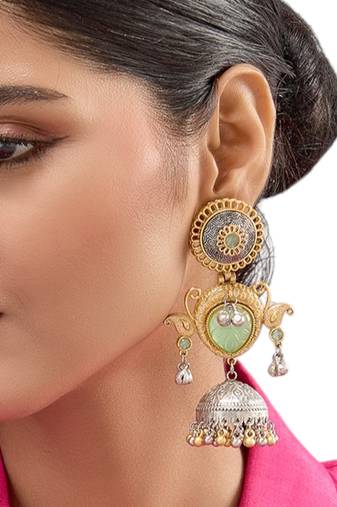 Two Toned multicolor Jhumkas