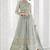 Grey Georgette Zari Embroidered Wedding Wear Designer Anarkali Semi-Suit
