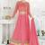 Pink Net Resham Embroidered anarkali suit