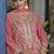 Light pink heavy chinon silk palazzo suits - full stitched free size upto 44 