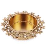 Traditional astonish flower design brass gold plated festival decorative deep / diya