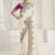 Cream color handwork and zari-cord tissue viscose saree with designer blouse fabric
