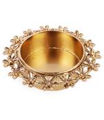 Traditional attractive flower design brass gold plated festival decorative deep / diya