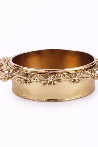 Traditional attractive flower design brass gold plated festival decorative deep / diya