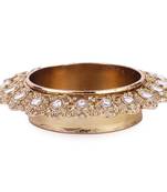 Traditional creative round and oval shape brass gold plated festival decorative deep / diya