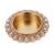 Traditional creative round and oval shape brass gold plated festival decorative deep / diya