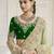 Pista green color handwork and zari-cord tissue viscose saree with designer blouse fabric