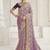 Light purple color handwork and zari-cord tissue viscose saree with designer blouse fabric