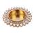 Traditional creative oval and round shape brass gold plated festival decorative deep / diya