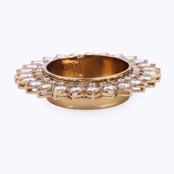 Traditional creative oval and round shape brass gold plated festival decorative deep / diya 2