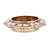Traditional designer paisley and round shape brass gold plated white stone festival decorative deep / diya