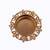 Traditional designer paisley and round shape brass gold plated brown stone festival decorative deep / diya
