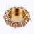 Traditional designer paisley and round shape brass gold plated brown stone festival decorative deep / diya