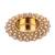 Traditional dazzling oval and round shape brass gold plated brown stone festival decorative deep / diya